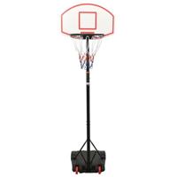 VidaXL Basketbalstandaard 216-250 cm polyetheen wit - thumbnail