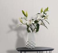 Marburg Travertino Behang met houten Hongaarse punt motief - 33379 - thumbnail