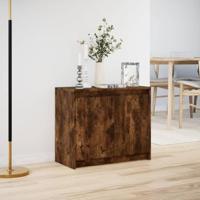 Dressoir met LED 72x34x61 cm bewerkt hout gerookt eikenkleurig - thumbnail