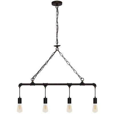 Hanglamp Amarcord 4x E27 gasbuis fitwerk roestbruin industrieel