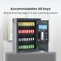 VidaXL Digitale kluis met slot donkergrijs 30 x 10 x 36,5 cm staal - thumbnail