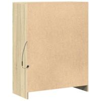 Dressoir met LED 77x34x100 cm bewerkt hout sonoma eikenkleurig - thumbnail