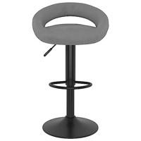 Barkrukken 2 st fluweel lichtgrijs - thumbnail