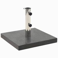 VidaXL Parasolvoet vierkant 28,5 kg graniet zwart - thumbnail