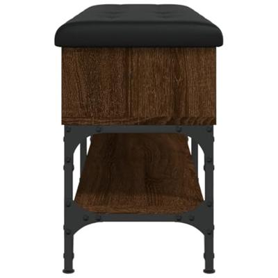Schoenenbank 102x32x45 cm bewerkt hout bruin eikenkleur