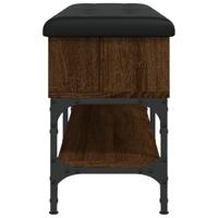 Schoenenbank 102x32x45 cm bewerkt hout bruineikenkleurig - thumbnail