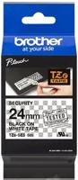 Labeltape beveiliging Brother TZe, TZ TZe-SE5 Tapekleur: Wit Tekstkleur:Zwart 24 mm 8 m - thumbnail