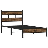 Bedframe met hoofdbord zonder matras sonoma eiken 90x190 cm - thumbnail