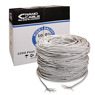 Nanocable 10.20.0304 - Ethernet netwerkkabel spoel, RJ45 Cat.5e UTP AWG24 R5, grijs, 305 mts