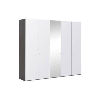 Goossens Kledingkast Easy Storage Ddk, Kledingkast 253 cm breed, 220 cm hoog, 4x glas draaideur en 1x spiegel draaideur midden Goossens Kledingkast Easy Storage Ddk, Kledingkast 253 cm breed, 220 cm hoog, 4x glas draaideur en 1x spiegel draaideur midden