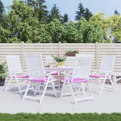 VidaXL Tuinstoelkussens 6 st 50x50x4 cm stof roze VidaXL Tuinstoelkussens 6 st 50x50x4 cm stof roze