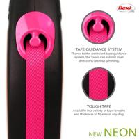 FLEXI ROLLIJN NEW NEON TAPE ZWART / NEON ROZE M 5 MTR TOT 25 KG - thumbnail