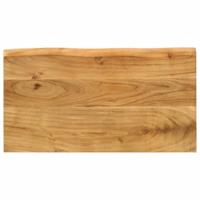 Tafeltjesset 3 st met natuurlijke rand massief acaciahout - thumbnail