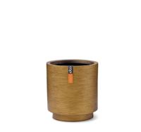 Vaas cilinder retro d15h17cm goud - thumbnail
