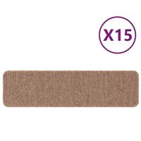 VidaXL Antislip trapmatten latex achterkant 15 pcs geel 75 x 20 cm pp - thumbnail