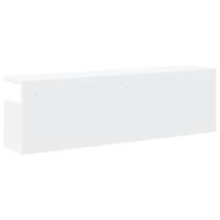 Wandkast 100x20x30 cm bewerkt hout wit - thumbnail