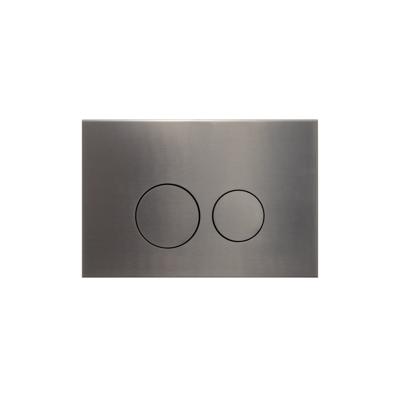 Bedieningsplaat Qeramiq Push Met DualfFush Frontbediening Metaal Rond Gunmetal Bedieningsplaat Qeramiq Push Met DualfFush Frontbediening Metaal Rond Gunmetal