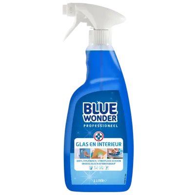 Glasreiniger Blue Wonder Prof glas en interieur spray 1liter