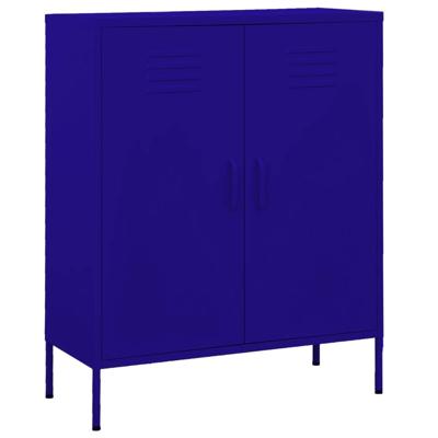 Opbergkast 80x35x101,5 cm staal marineblauw