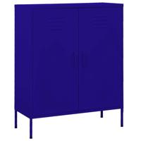 Opbergkast 80x35x101,5 cm staal marineblauw - thumbnail