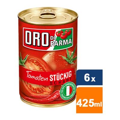 Oro Di Parma - Fijngesneden Tomaten "Pittig" - 6x 425ml