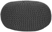 LABEL51 Poef 'Knitted', 70 x 35cm, kleur Antraciet - thumbnail