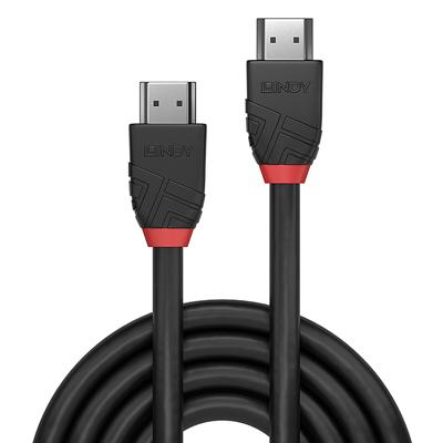 LINDY HDMI Aansluitkabel HDMI-A-stekker, HDMI-A-stekker 0.50 m Zwart 36470 4K UHD HDMI-kabel - thumbnail
