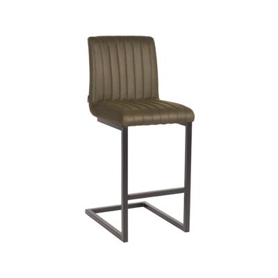 LABEL51 Barkruk 'Milo' Microfiber, kleur Groen (zithoogte 66cm)