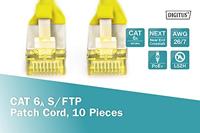 Digitus DK-1644-A-020-Y-10 RJ45 Netwerkkabel, patchkabel CAT 6A S/FTP 2.00 m Geel 1 stuk(s) - thumbnail