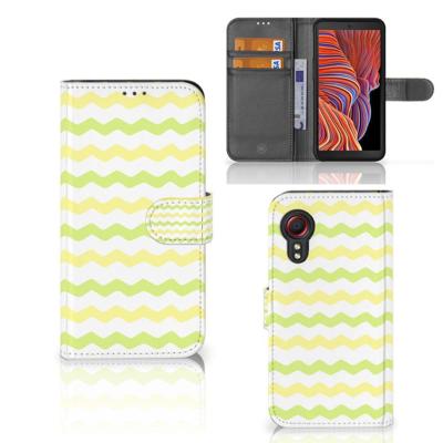 Samsung Galaxy Xcover 5 | Telefoon Hoesje | Waves Yellow Samsung Galaxy Xcover 5 | Telefoon Hoesje | Waves Yellow