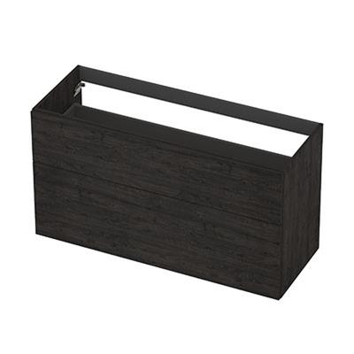 INK - Onderkast 2L A-sym Decor Tbv Grepen - 1200x450x650 Mm - Houtskool Eiken