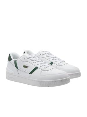 Lacoste T-Clip Sneakers Heren Wit/Groen - Maat 45 - Kleur: WitGroen | Soccerfanshop
