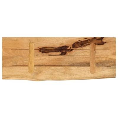 Tafelblad met natuurlijke rand 70x40x3,8 cm massief mangohout - thumbnail