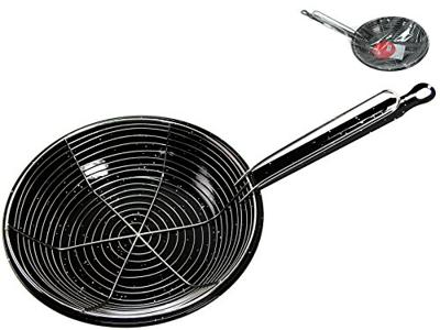 Koekenpan met mandje Vaello Zwart Geëmailleerd Staal (Ø 28 cm) Koekenpan met mandje Vaello Zwart Geëmailleerd Staal (Ø 28 cm)