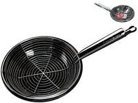 Koekenpan met mandje Vaello Zwart Geëmailleerd Staal (Ø 28 cm) - thumbnail