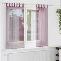 Gordijnen met lussen 2 st 140x175 cm paars - thumbnail