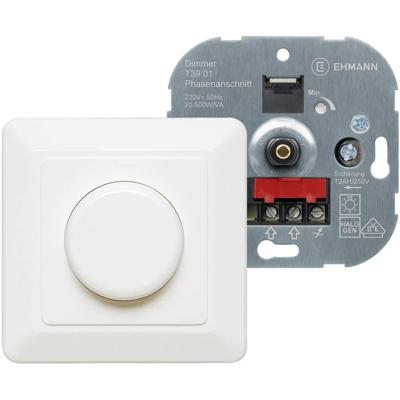 Ehmann 3960c0120 Dimmer (inbouw) Geschikt voor lampen: Gloeilamp, Halogeenlamp Zuiver wit Ehmann 3960c0120 Dimmer (inbouw) Geschikt voor lampen: Gloeilamp, Halogeenlamp Zuiver wit