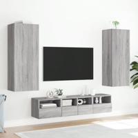 Tv-wandmeubel 40,5x30x102 cm bewerkt hout grijs sonoma - thumbnail