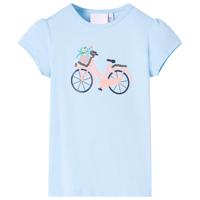 VidaXL Kindershirt 116 lichtblauw - thumbnail