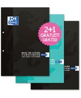 Oxford cursusblok voordeelpak van 3 stuks, geassorteerde kleuren, ft A4, 100 vel, commercieel geruit - thumbnail