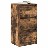 Dressoir 37,5x35x76 cm bewerkt hout gerookt eikenkleurig - thumbnail