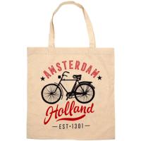 Matix Tas Amsterdam Holland 40 Cm Katoen Beige/rood - thumbnail