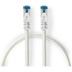 CAT6a-Kabel | S/FTP | RJ45 Male | RJ45 Male | 5.00 m | Snagless | Rond | Gevlochten / PVC | Zilver | Cover Window Box