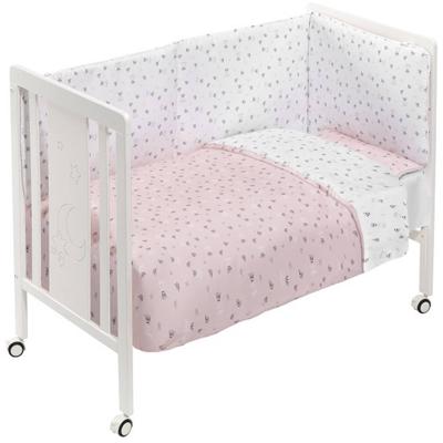 Interbaby ledikant met bedtextiel Monet 125 x 93 cm licht