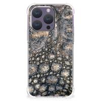 iPhone 15 Pro Case Anti-shock Krokodillenprint - thumbnail