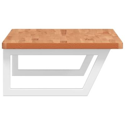 Badkamer wandschap staal en massief beukenhout