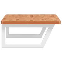 Badkamer wandschap staal en massief beukenhout - thumbnail