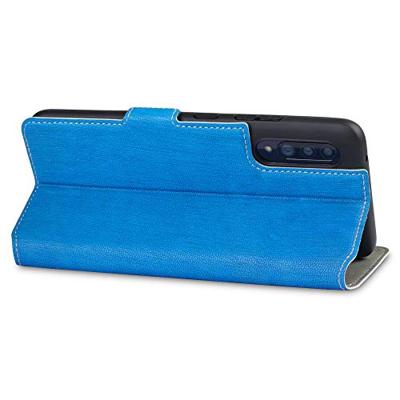 Qubits - slim wallet hoes - Samsung Galaxy A90 - Lichtblauw