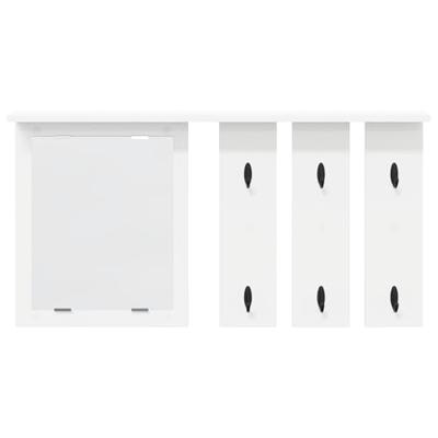 Wandgemonteerde kapstok Wit 85 x 10 x 45 cm Bewerkt hout