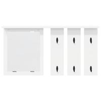 Wandgemonteerde kapstok Wit 85 x 10 x 45 cm Bewerkt hout - thumbnail